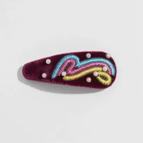 霓虹燈絲絨髮夾