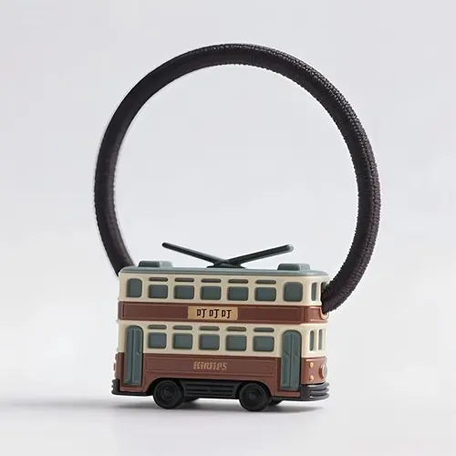 叮叮車復古髮圈